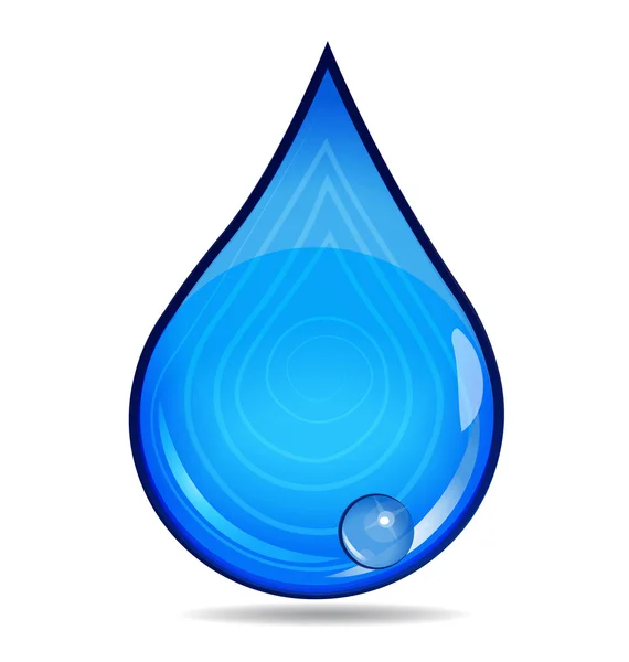 Gota agua logo vector — Vector de stock