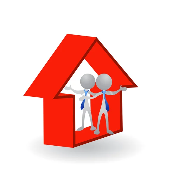 Logotipo dos agentes imobiliários —  Vetores de Stock