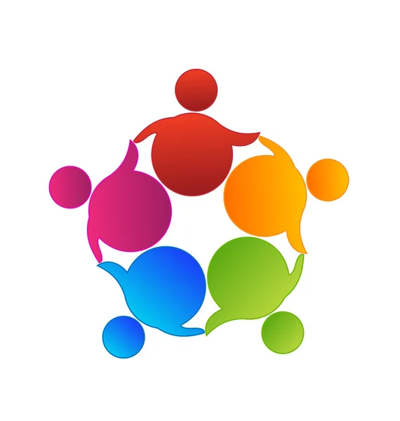 Logo-Konzept von Gemeinschaft und Hilfe — Stockvektor