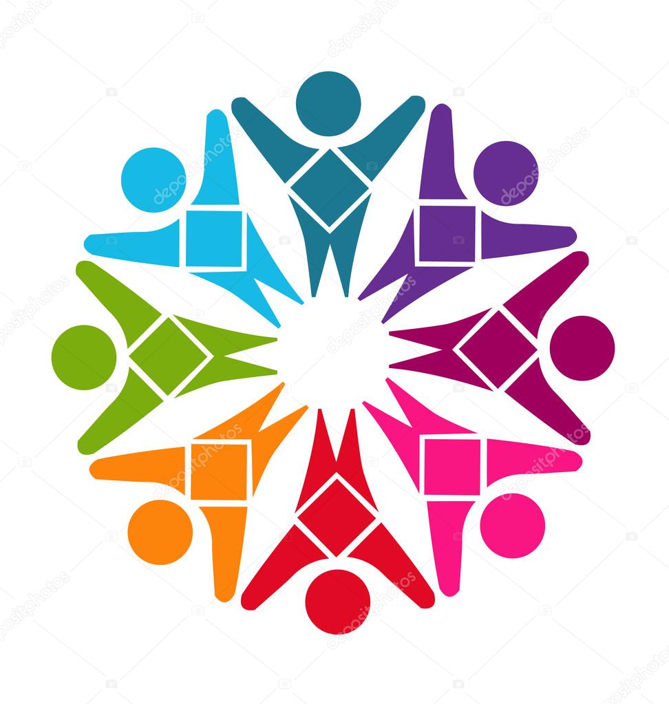 Logo teamwork diversity people