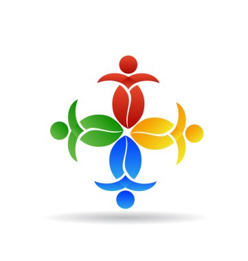 Logo çalışması gökkuşağı renkli