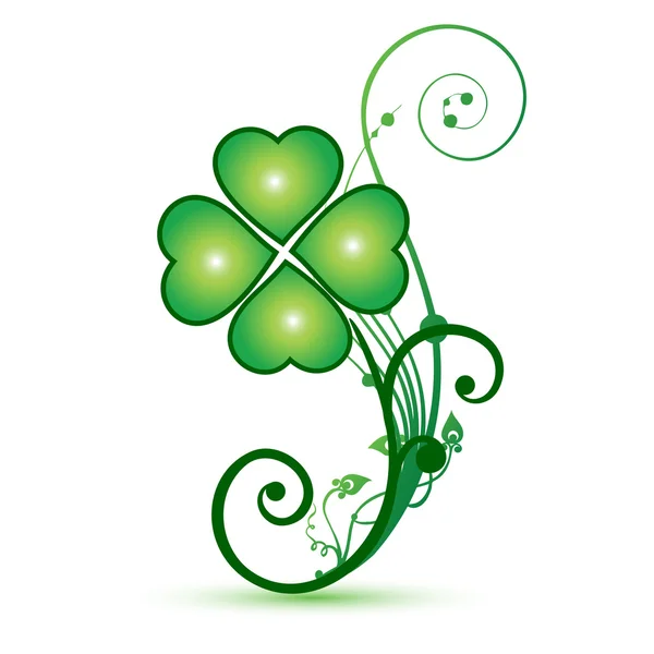 Clover shamrocks flower st patricks — Wektor stockowy