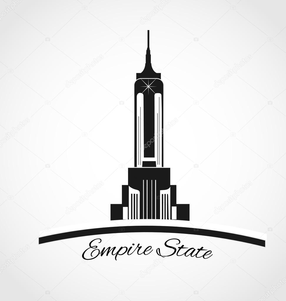 Empire state New York emblem logo icon vector