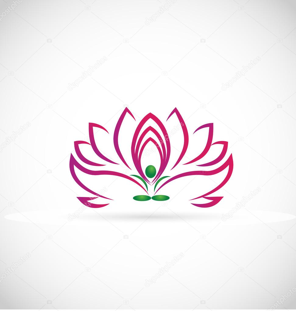 Logo yoga lotus flower Stock Illustration by ©Glopphy 83539628