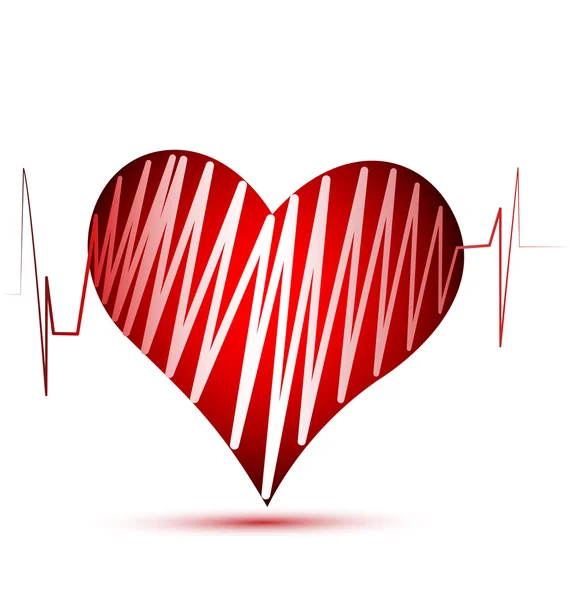 Hart cardiogram logo — Stockvector