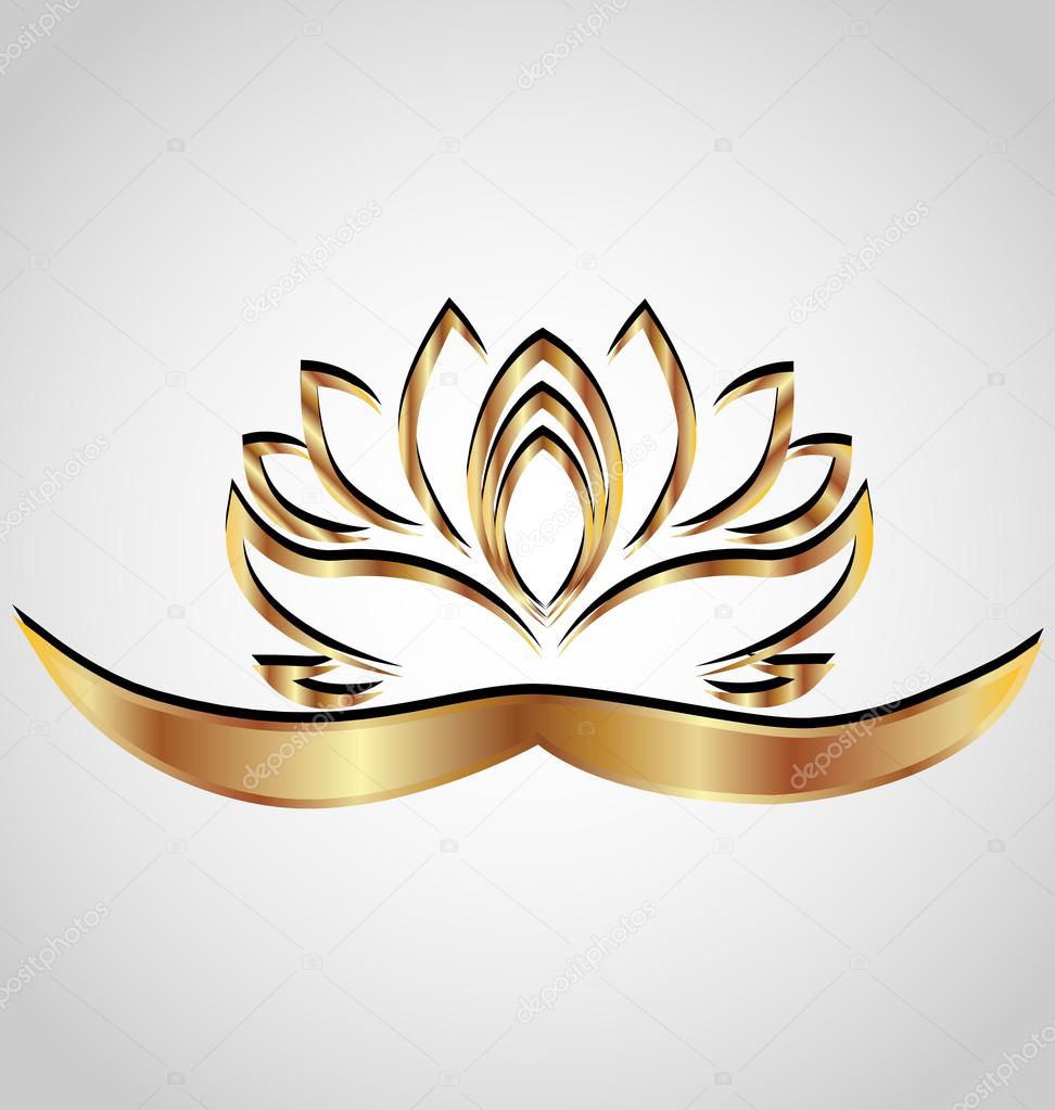 43+ Gold Lotus Flower Logo Png Images