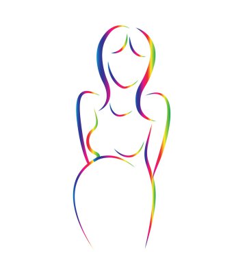 hamile kadın logo vektör