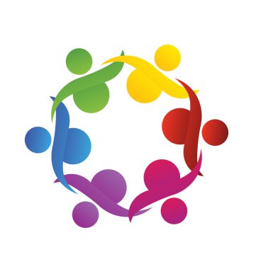 Logo teamwork community help clipart