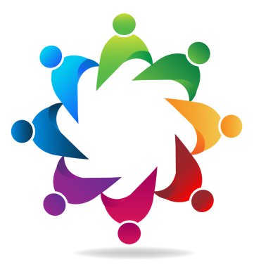 Logo çalışması iş birlik insanlar vektör