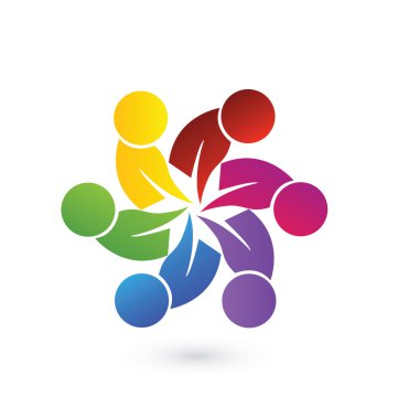 Logo çalışması Birliği insanlar vektör