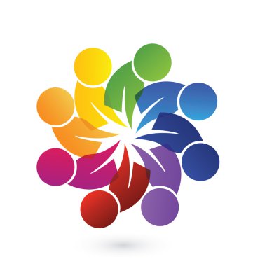Logo çalışması Birliği insanlar vektör