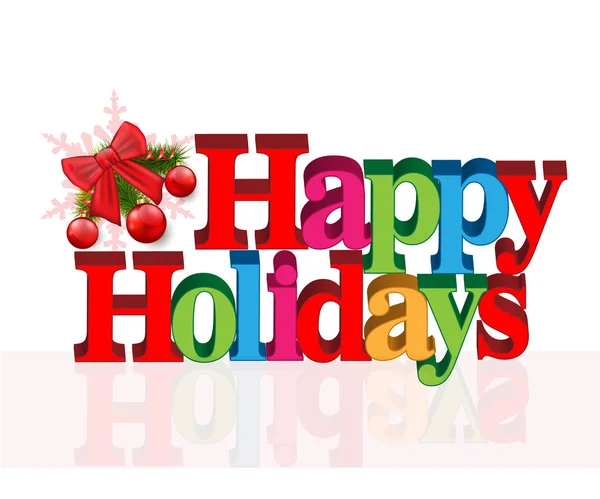 Happy holidays Christmas greeting card — Stock Vector