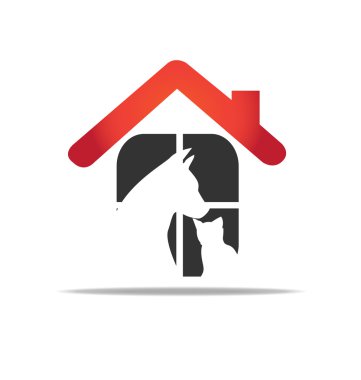 Evcil hayvan kedi ve köpek logosu