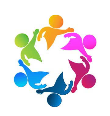 Logo çalışması iş mutlu insanlar