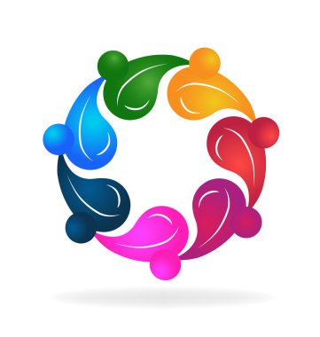 ekip çalışması sağlıklı insanlar logosu