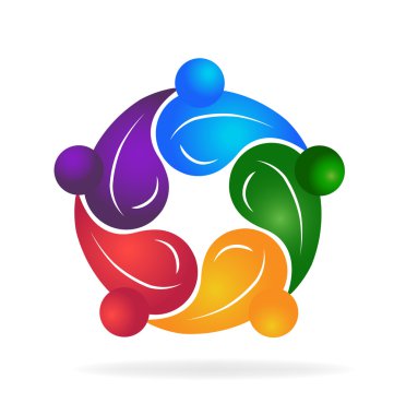 ekip çalışması sağlıklı insanlar logosu