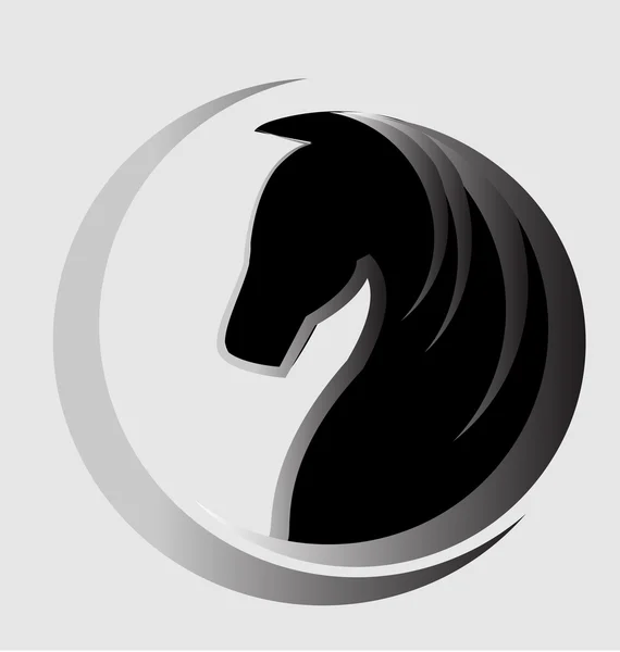 Logo caballo icono — Vector de stock