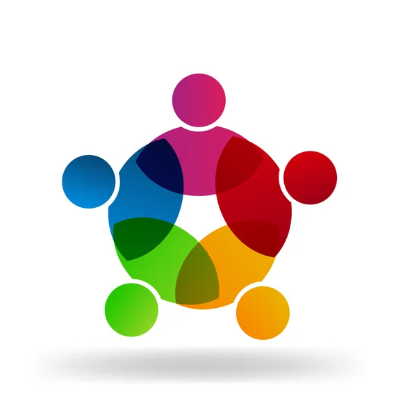Logo teamwork business people — Stock Vector