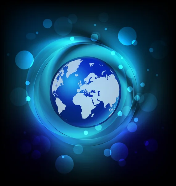 世界ビジネス接続ロゴ ベクトル — ストックベクタ