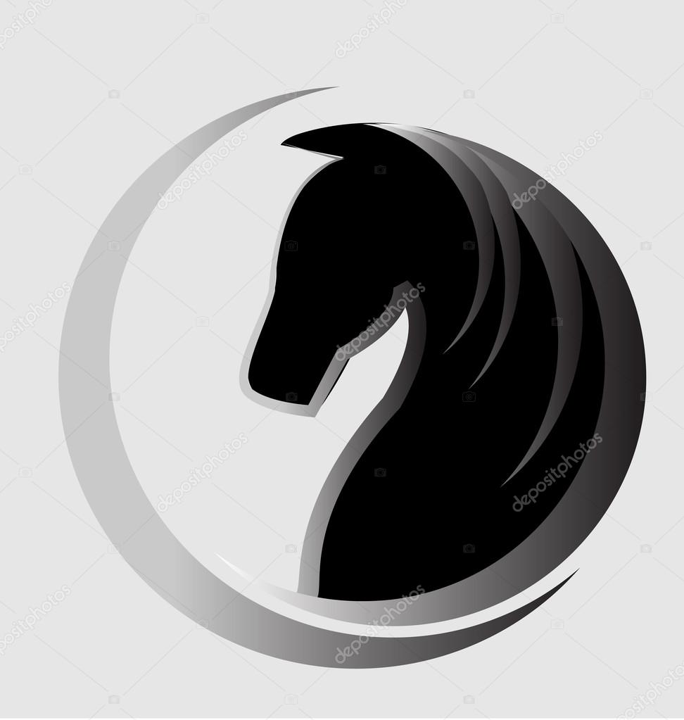 Beautiful horse logo vector identity card