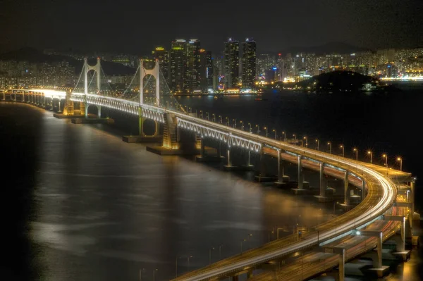 Piękny Widok Most Nocy — Zdjęcie stockowe