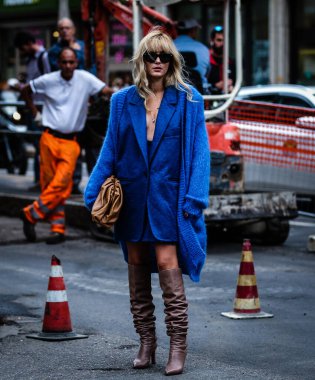 MILAN, Italy- 19 Eylül 2019 Milano 'daki Eleonora Carisi.