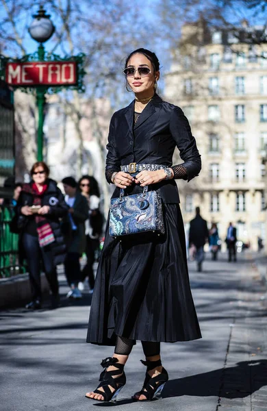 París Francia Febrero 2019 Tamara Kalinic Calle París — Foto de Stock