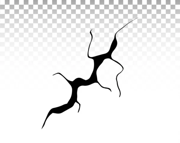 땅에 금이 갔어. 지진과 지면의 균열, 구멍의 효과, 희석, 손상 된 벽 질감. 지진, 추락, 파괴에 대한 벡터화 된 예들. — 스톡 벡터