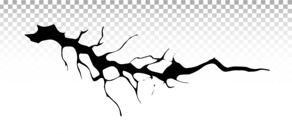 地面裂缝。地震和地面裂缝，孔洞效应，裂缝和受损的墙体纹理。地震、坠机、毁坏的矢量图解. — 图库矢量图片