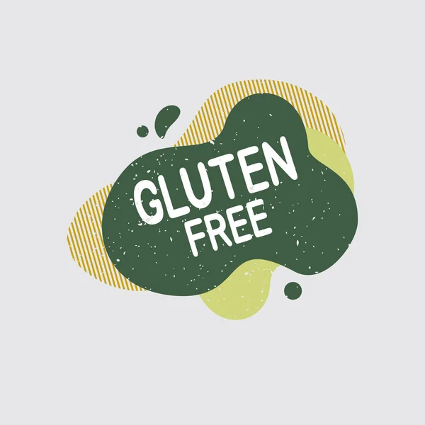 Gluten Free Icon Food Badge Contains Gluten Label Healthy Food — Stock Vector