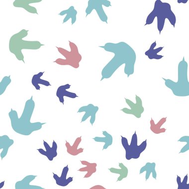 Dinozor ayak izleri. Asgari renk, pürüzsüz desen. Pençeli arka plan, pençeli yırtıcı. Dinozor ayak izleri tekstil, sarma, duvar kağıdı ve tasarım için mükemmel..