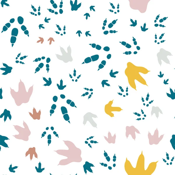 Dinozor ayak izleri. Asgari renk, pürüzsüz desen. Pençeli arka plan, pençeli yırtıcı. Dinozor ayak izleri tekstil, sarma, duvar kağıdı ve tasarım için mükemmel..