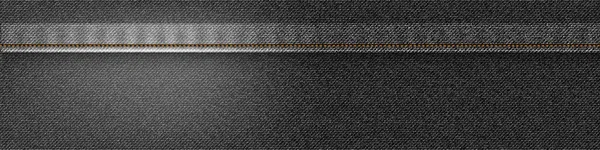Denim, nero jeans texture sfondo. Texture denim realistica, stampa grunge. — Vettoriale Stock