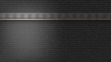 Denim, siyah kot kumaş arka plan. Gerçekçi kot kumaşı, grunge baskısı.