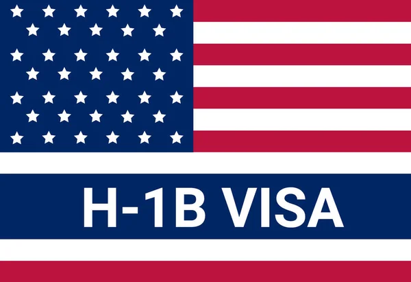 USA viza H-1B. Visto negli Stati Uniti lavoro temporaneo per lavoratori stranieri specializzati in professioni speciali. — Vettoriale Stock
