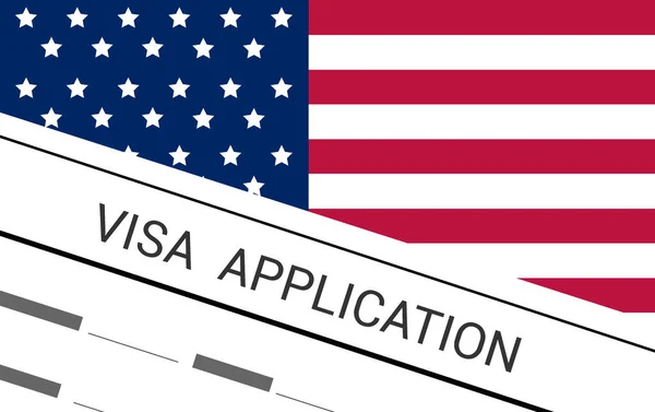 USA viza H-1B. Visa en los Estados Unidos trabajo temporal para trabajadores extranjeros calificados en ocupación especializada. — Vector de stock