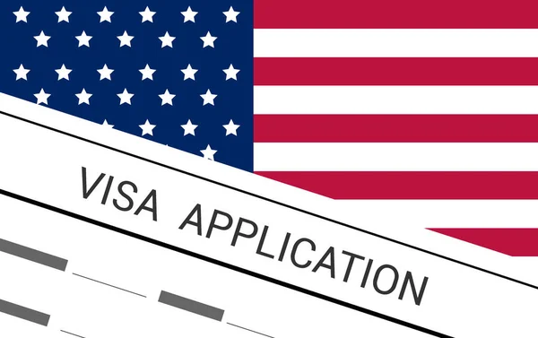 USA viza H-1B. Visa aux États-Unis travail temporaire pour les travailleurs qualifiés étrangers dans une profession spécialisée. — Image vectorielle