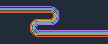 Klasik 70 'lerden esinlenilmiş, modaya uygun gökkuşağı arkaplanı, klasik ton ve akış çizgileriyle. Garip sanat ve tasarım için mükemmel..