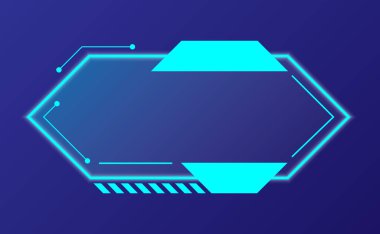 Modern teknoloji arayüzleri için tasarlanmış parlak şekiller ve ızgaralar..