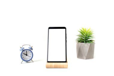 Gadgets model şablonu beyaz arkaplanda izole edildi. İş şablonu üst görünümü için araçlar. Tasarım için alanı kopyala