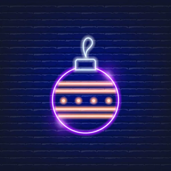Πρωτοχρονιάτικο Παιχνίδι Νέον Λαμπερή Διανυσματική Απεικόνιση Νέο Έτος Και Χριστούγεννα — Διανυσματικό Αρχείο