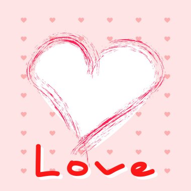 Sevgililer Günü tebrik kartı şablonu. Sevgililer günün kutlu olsun. Mesajını seviyorum. Tatil konsepti. Kopya alanı olan tasarım için vektör illüstrasyonu. Kalpli arka plan