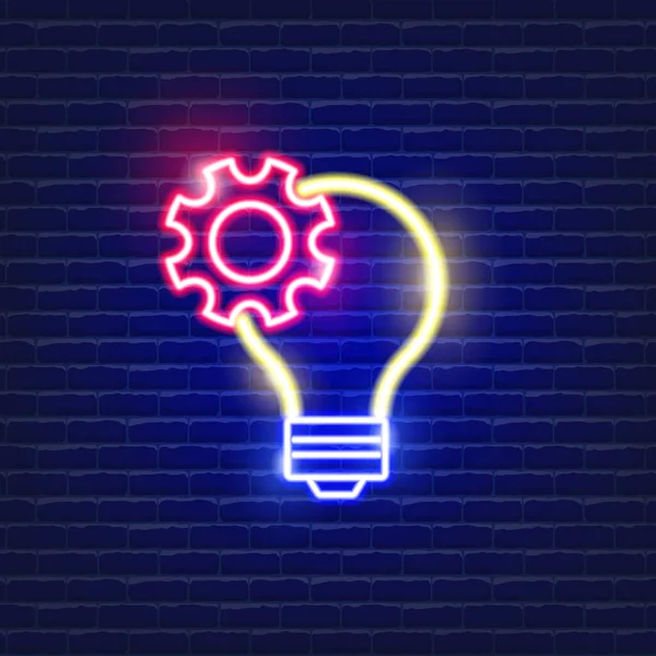 Neonowa Ikona Usług Elektrycznych Koncepcja Elektryczności Ilustracja Wektora Dla Projektu — Wektor stockowy