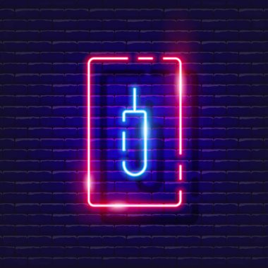Beton mala neon ikonu. Tasarım için vektör illüstrasyonu. Parlayan tabelayı tamir et. İnşaat araçları kavramı