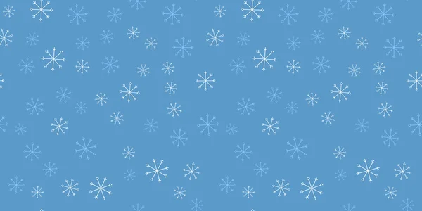 Snowflakes Seamless Pattern Christmas Background Vector Illustration Wrapping Paper Design — Stock Vector