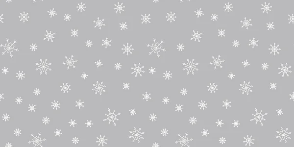 Copos Nieve Patrón Sin Costuras Ilustración Del Vector Fondo Navidad — Archivo Imágenes Vectoriales