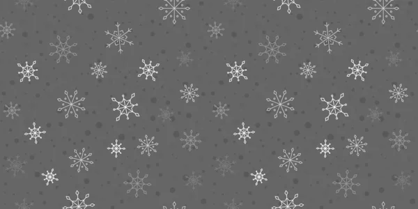 Copos Nieve Patrón Sin Costuras Ilustración Del Vector Fondo Navidad — Archivo Imágenes Vectoriales