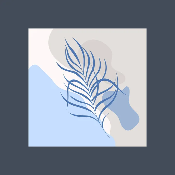 Афіша Листом Лінії Абстрактному Фоні Однорядковий Стиль Малювання Векторна Ілюстрація — стоковий вектор