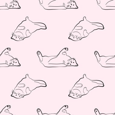 Kedili pürüzsüz desen, kırtasiye, kumaş, ambalaj ve evcil hayvan temalı tasarımlar için idealdir..