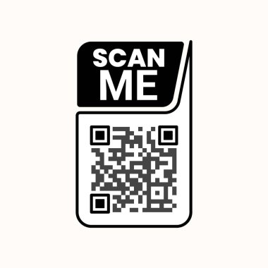 Mobil tarama ve akıllı aygıtlar için tasarlanmış QR kod sembolünü tara. Mağaza promosyonları, uygulama ekranları ve web tabanlı ödeme grafikleri için mükemmel.